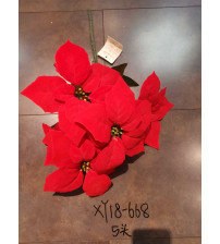 XY18-668 圣诞花（一品红）5头拆装(含税 bruto）