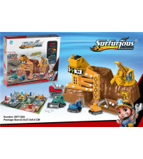 工程建筑工地+48PCS拼图 配4只合金车(不含税 neto)