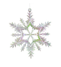 Ozdobna zawieszka - opalizująca śnieżynka