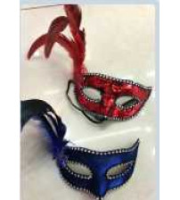 亮片侧毛面具(bruto 含税）