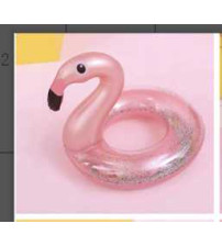 新款带头亮片圈 (火烈鸟) 70cm