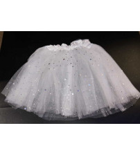 30cm亮片五星裙白