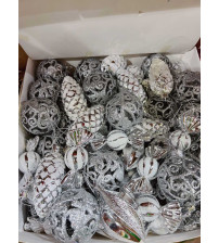 圣诞球小串 42串 银色 6cm