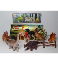 6寸恐龙9件配树围栏地图