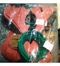 有耳鹿角头扣（含纸卡）（大红和深咖）